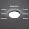 Quickway Imports White Plastic 6 in Round LED Ceiling Light Fixture for Entryway, Office, Outdoor, 6500K Daylight 20W QI004032 - alternate 2